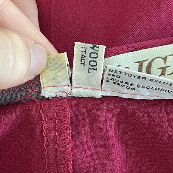 Vintage IGI & IGI 90s Tennis Skirt Pleated Berry Red Size Small Made in Italy - Picture 3 of 10